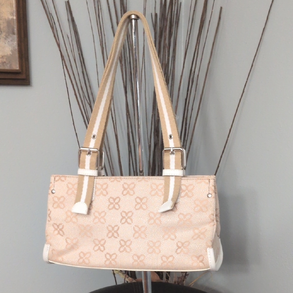 Relic Canvas Beige and White Shoulder Bag